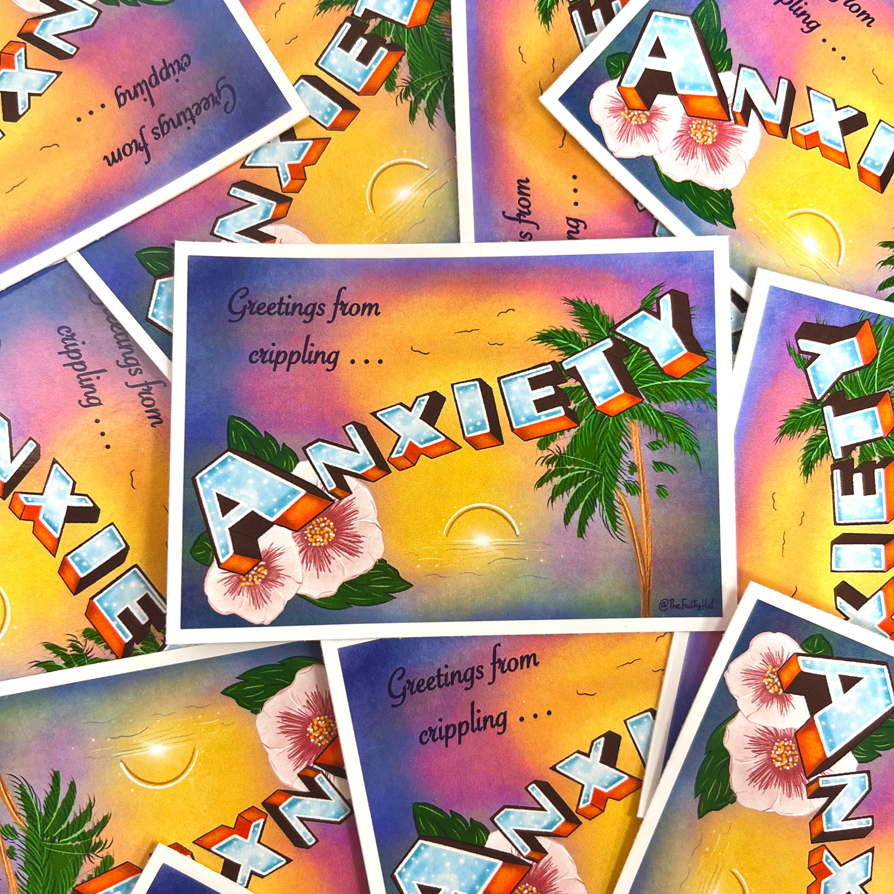 Anxiety Postcard Sticker