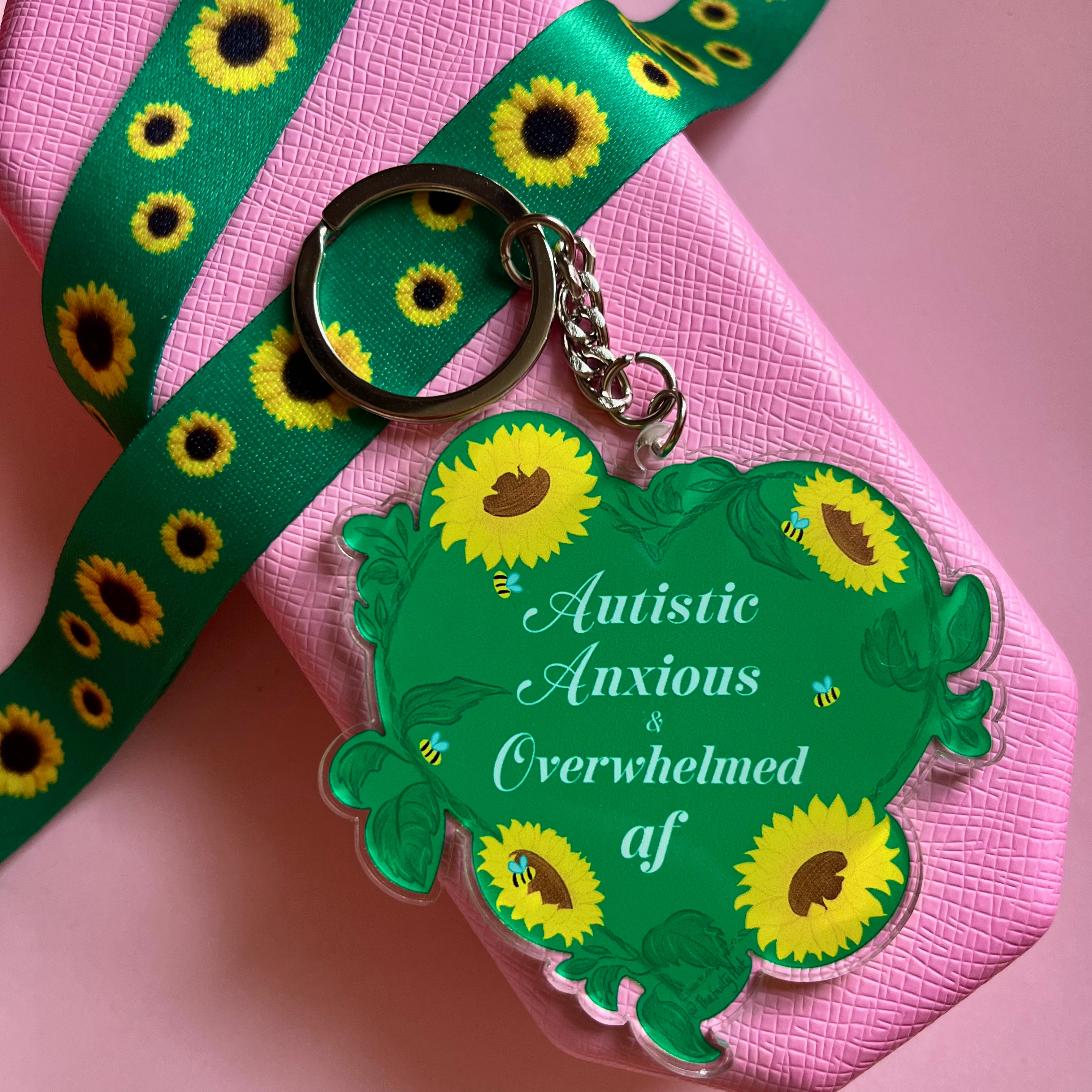 Autistic & Overwhelmed AF Bag Charm